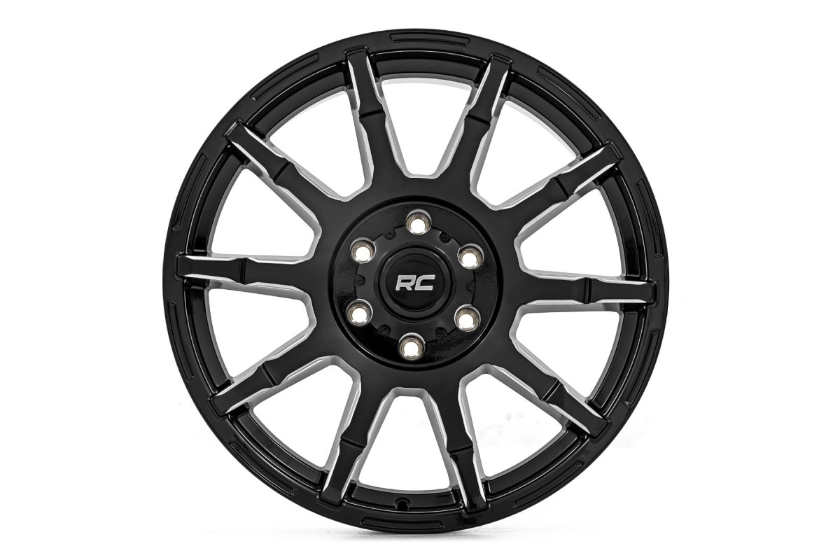 Wheel (1) - Rough Country - 83 Series, 10-Spoke, Single-piece Aluminum - Gloss Black